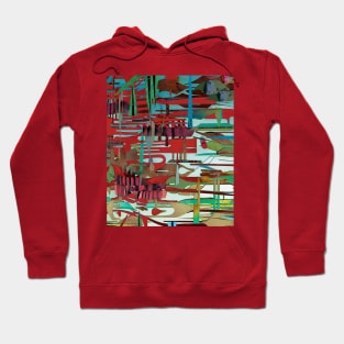 Red Delicious- Abstract Paper Collage Hoodie
